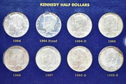 (38) Kennedy Half Dollars In Book 1964-1979