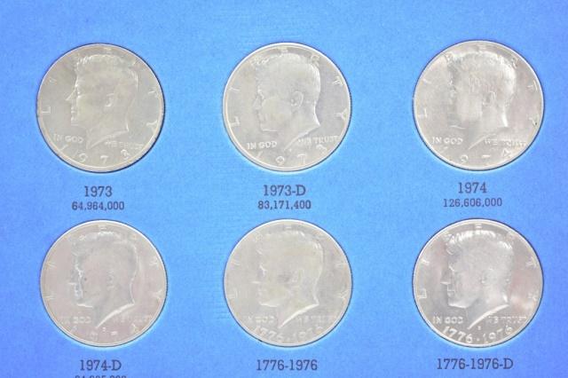 (25) Kennedy Half Dollars In Book 1964-1979