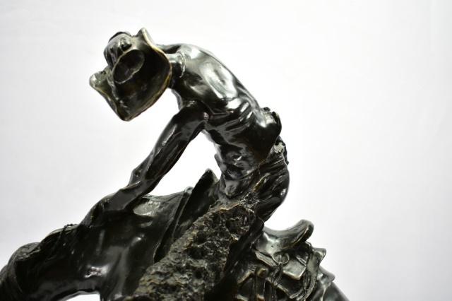 "Rattlesnake" By Frederic Remington Bronze Sculpture