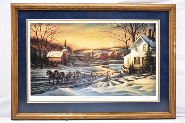 1987 "Together For The Season" Signed Print By Terry Redlin