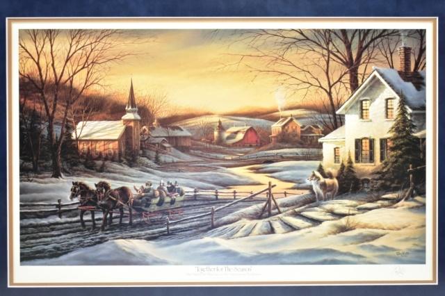 1987 "Together For The Season" Signed Print By Terry Redlin