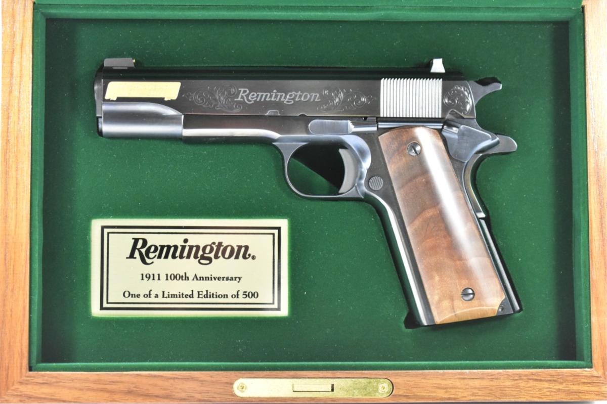 Cased Remington, 1911 Centennial 1 of 500, 45 ACP Cal., Semi-Auto, SN - JB1855358