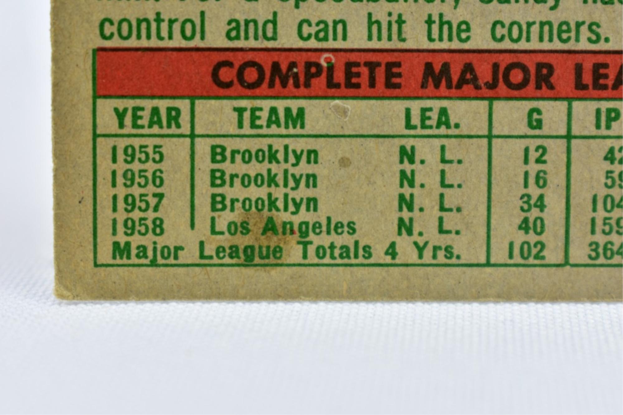 1959 Sandy Koufax - Los Angeles Dodgers - Topps #163