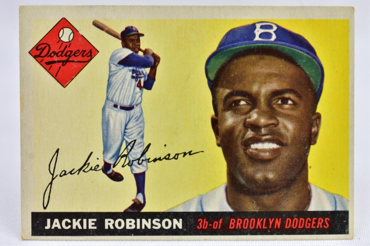 1955 Jackie Robinson - Brooklyn Dodgers - Topps #50