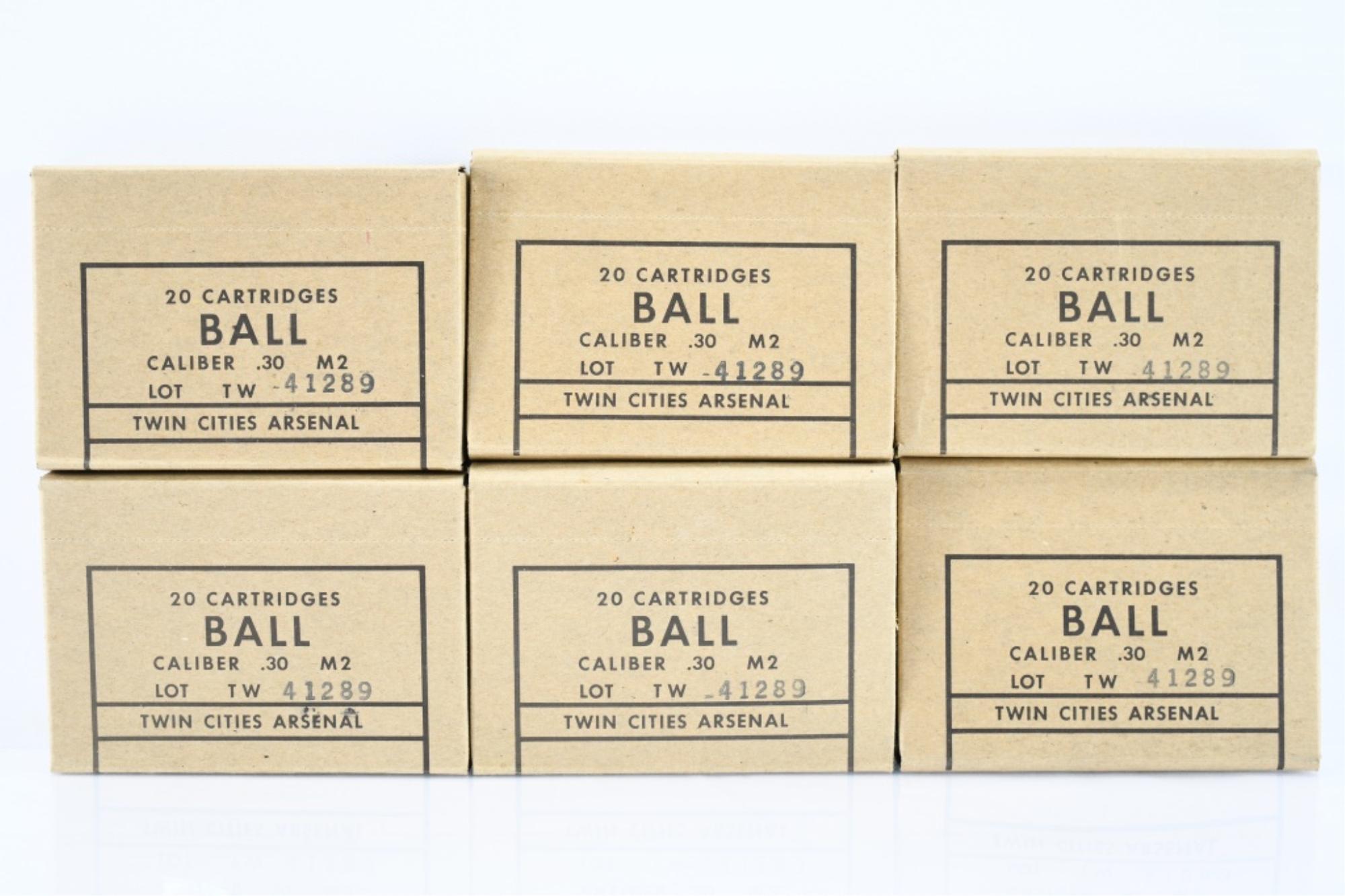 120 Rounds Of U.S. GI 30 M2 Ball (30-06 Springfield) Caliber Full Metal Jacket Ammo