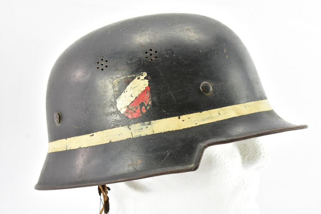 WWII German Luftwaffe Fire Brigade Double Decal Helmet