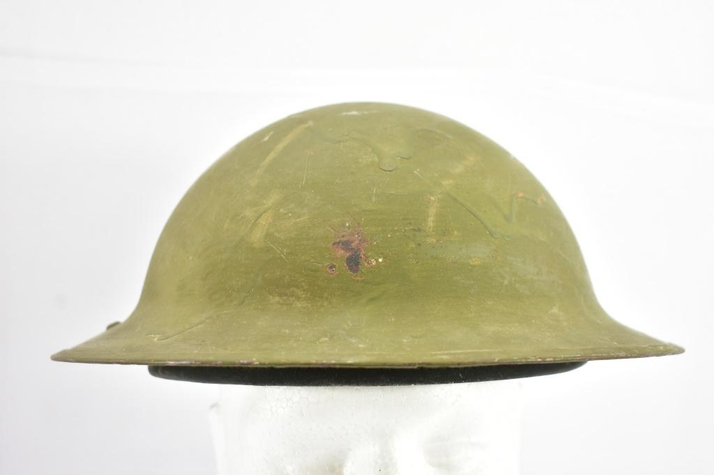 (3) WWII Helmets - U.S./ British/ Swedish - Sells Together