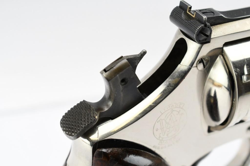 1956 Smith & Wesson, Cased Pre-29 "Five Screw" (4" Nickel), 44 Magnum, Revolver, SN - S168521