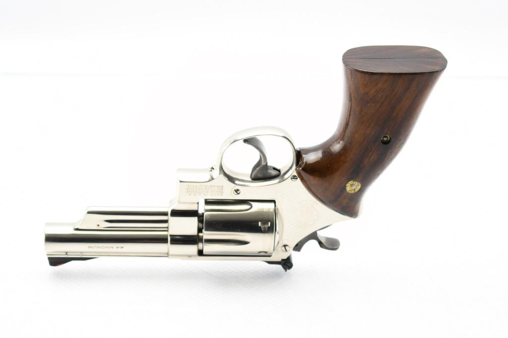 1956 Smith & Wesson, Cased Pre-29 "Five Screw" (4" Nickel), 44 Magnum, Revolver, SN - S168521