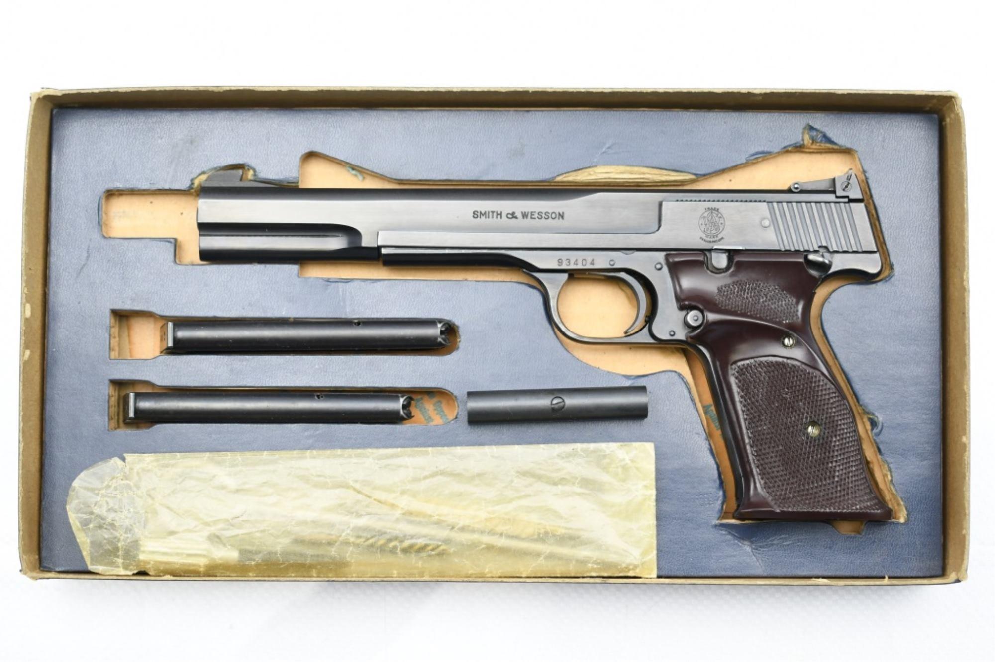 1968 Smith & Wesson, Model 46, 22 LR, Semi-Auto (W/ Box/ Magazines/ Weight), SN - 93404