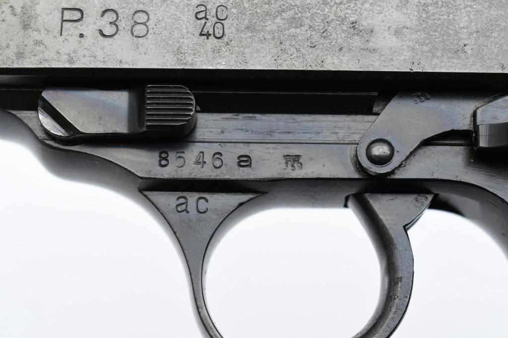 1940 WWII German Walther, P38, 9mm Luger, Semi-Auto, SN - 8546a