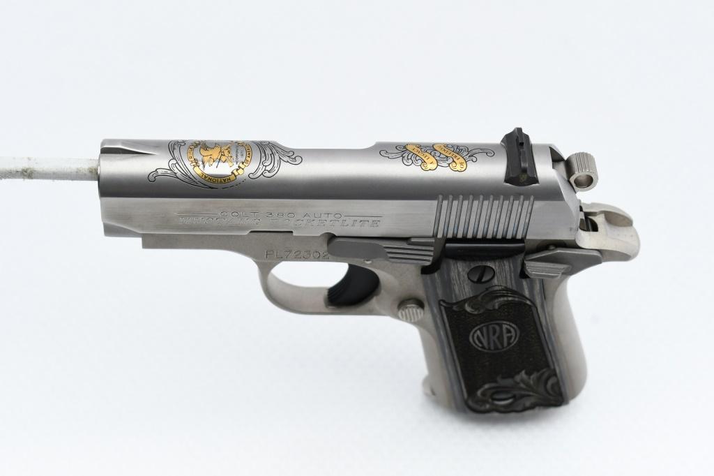 2012 Colt, Mustang Pocketlite Limited NRA Edition, 380 ACP, Semi-Auto (NIB), SN - PL72302