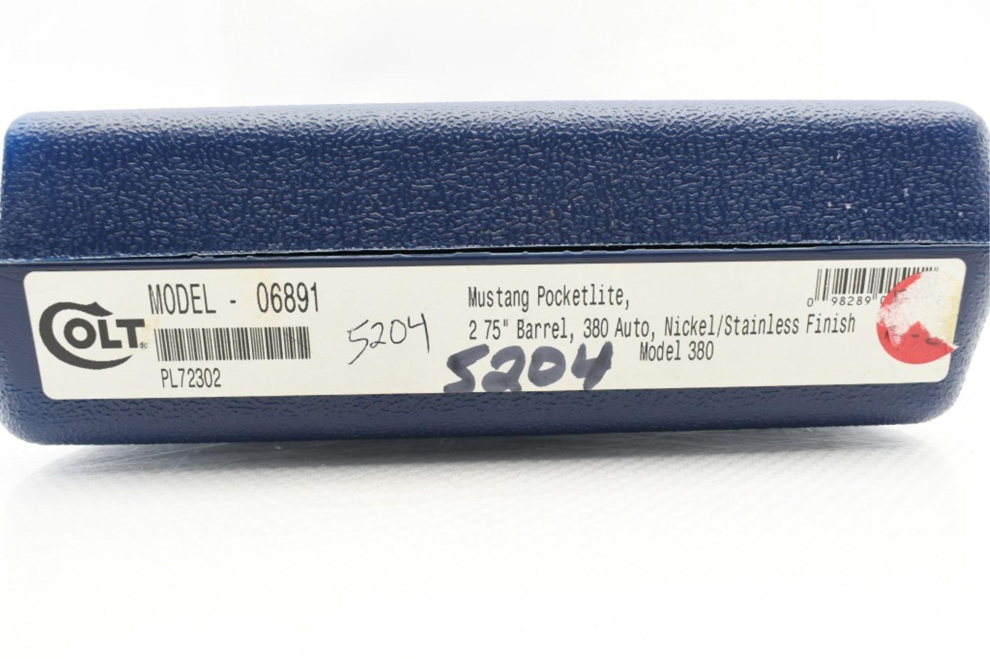 2012 Colt, Mustang Pocketlite Limited NRA Edition, 380 ACP, Semi-Auto (NIB), SN - PL72302