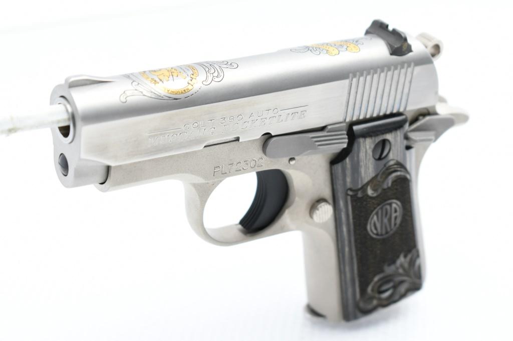 2012 Colt, Mustang Pocketlite Limited NRA Edition, 380 ACP, Semi-Auto (NIB), SN - PL72302