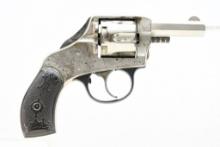 Circa 1900 H&R, Bulldog Safety Hammer Double-Action - Nickel, 32 S&W, Revolver, SN - 343119