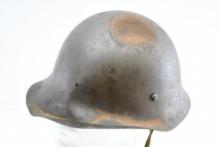 Battle Of Okinawa 1945 (Named, Signed, Dated) Japanese Type 90 Helmet With Lining & Strap