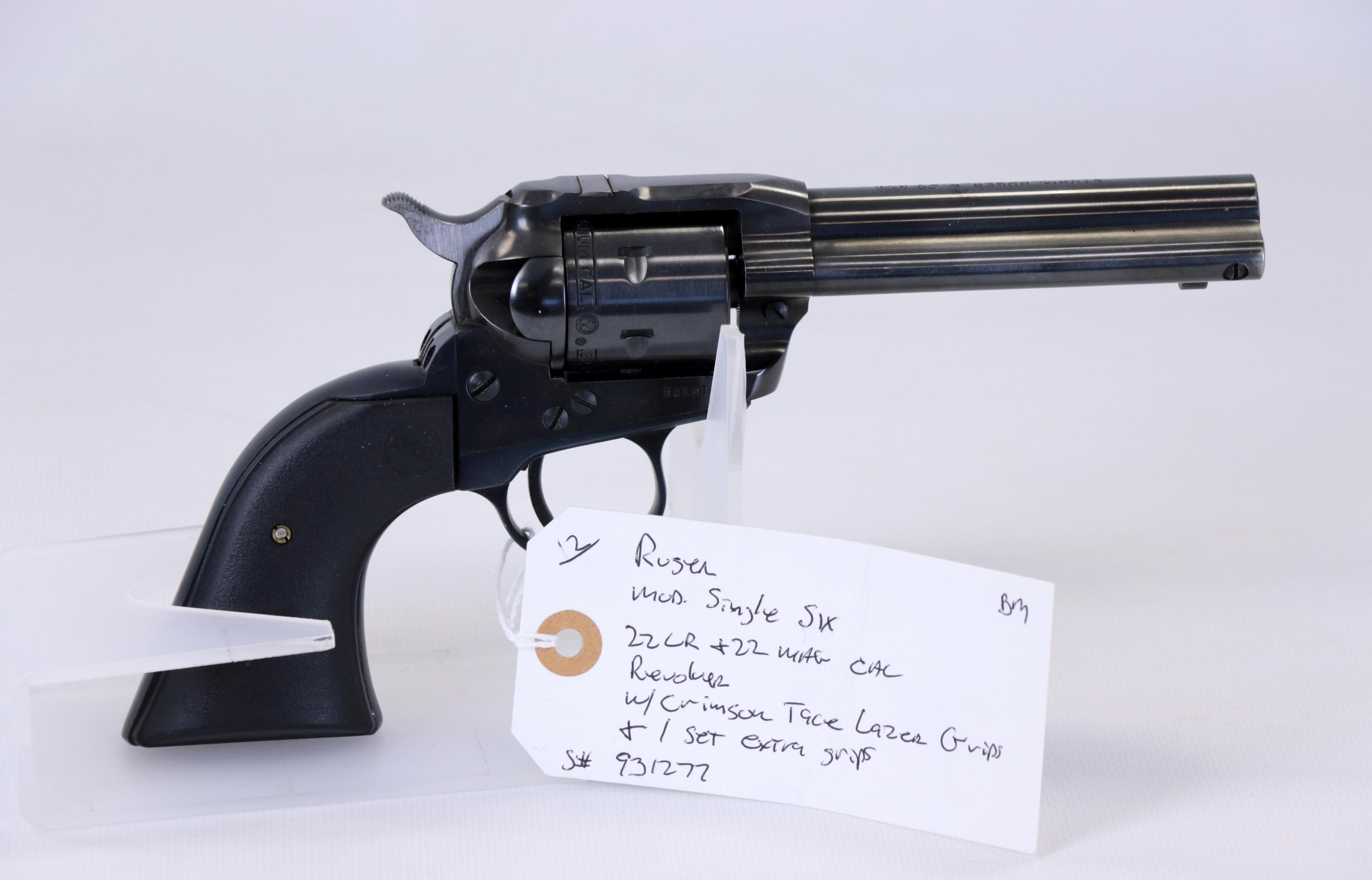 Ruger mod Single Six 22 LR+ 22 mag cal revolver