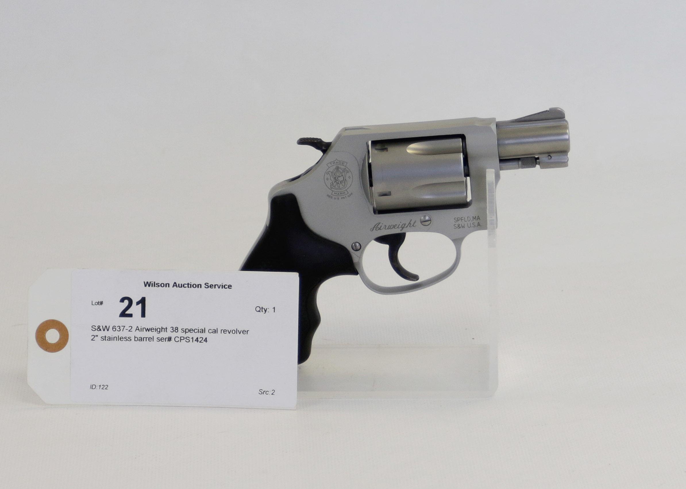 Smith & Wesson 637-2 Airweight 38 special cal revolver