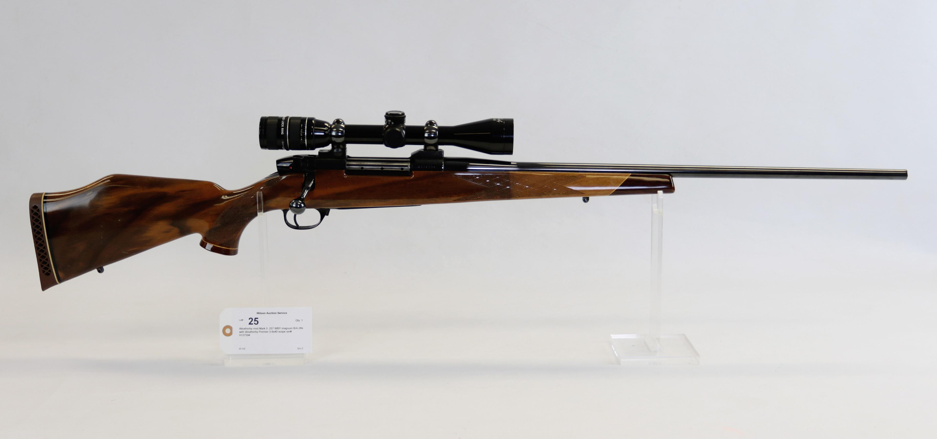 Weatherby mod Mark 5 .257 WBY magnum bolt action rifle