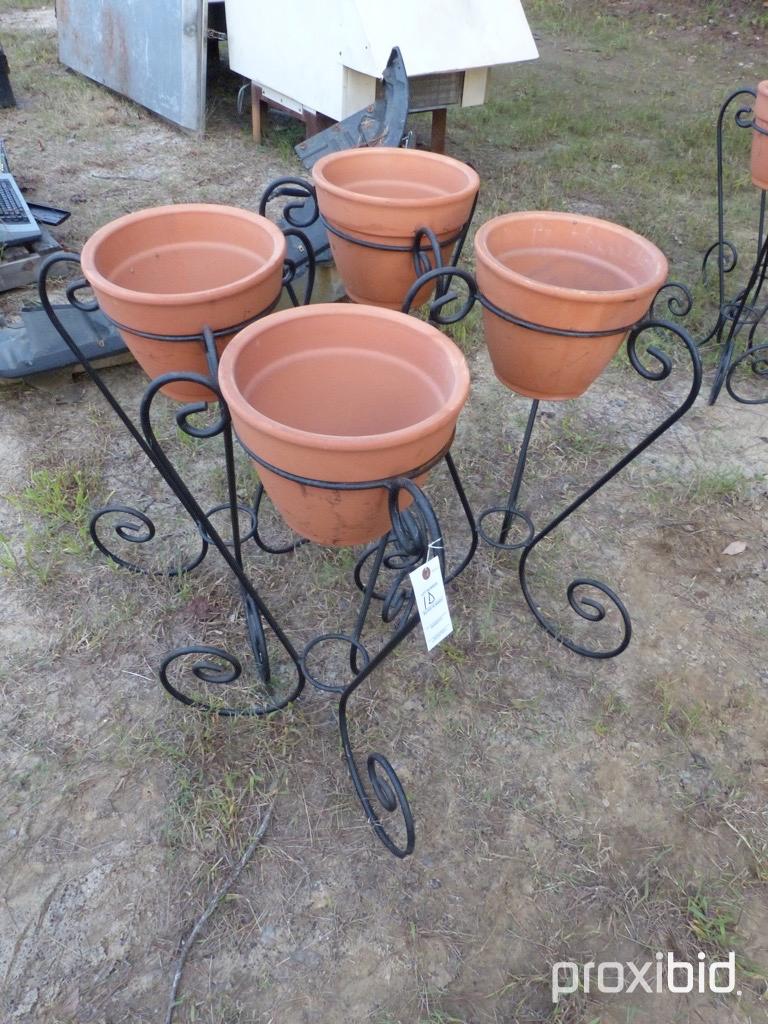 4 STANDS & POTS