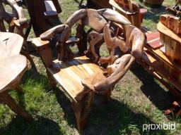 TEAKWOOD TABLE W/4 CHAIRS