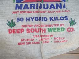 2 Rebel Brand Burlap Marijuana Bags 50 Hybrd Kilos Deep South Weed Co. Atlanta Mobile Orlando Etc.