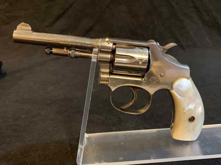 Smith&Wesson Lady Smith  3" BBL Nickel .22 S&W Hand Ejector (fair condition)