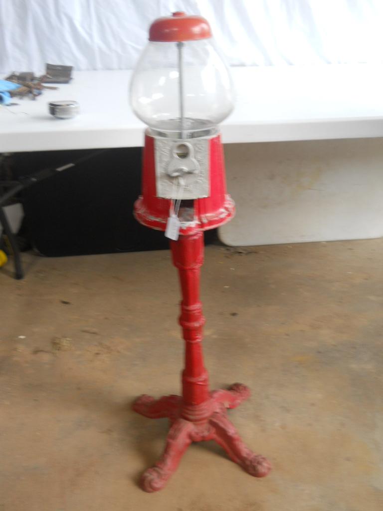 Old Gumball Machine on Stand