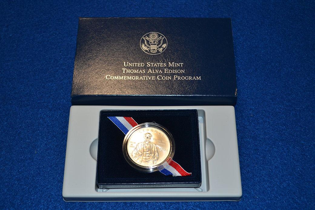 2004 US Mint Thomas Alva Edison Commemorative Coin
