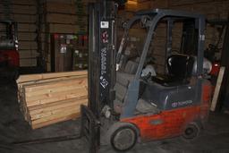 Toyota Model 7FGCU18 Forklift - 3000lb. Cap. S/N 69984. LP Gas, Triple Stage Mast w/Side Shift, 21,4