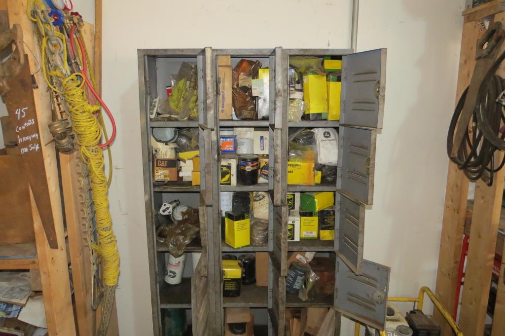 Metal Cabinet w/ Misc. Contents