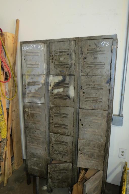 Metal Cabinet w/ Misc. Contents