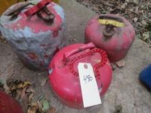 3 metal gas cans