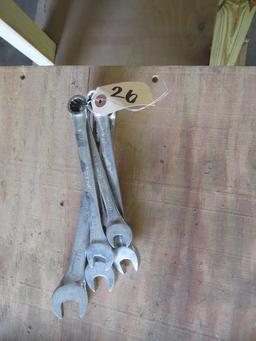 set of standard combination wrenches