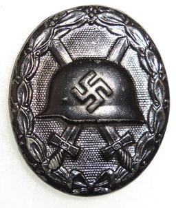 WW2 German Grenadier Wound Badge w/ Award Document-Named