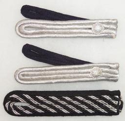 3 pcs. WW2 German SS/Unknown Shoulder Boards