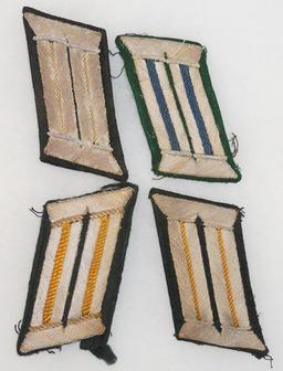4 pcs. WW2 German Heer Officer's Collar Tabs
