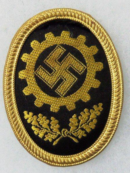 WWII German DAF Cap Badge