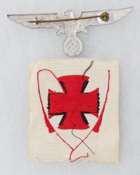 2 pcs. German Veteran's Association Sleeve Patch/Breast Eagle Pin