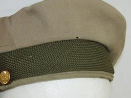 WW11 Period U.S. Army Officer's "Crusher" Visor Cap-Fly Weighter By Lewis/Brooks