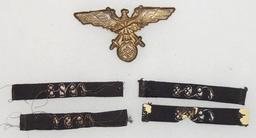 5 pcs.WW1 Veteran's Early Cap Eagle/Rare SA Year of Entry Insignia