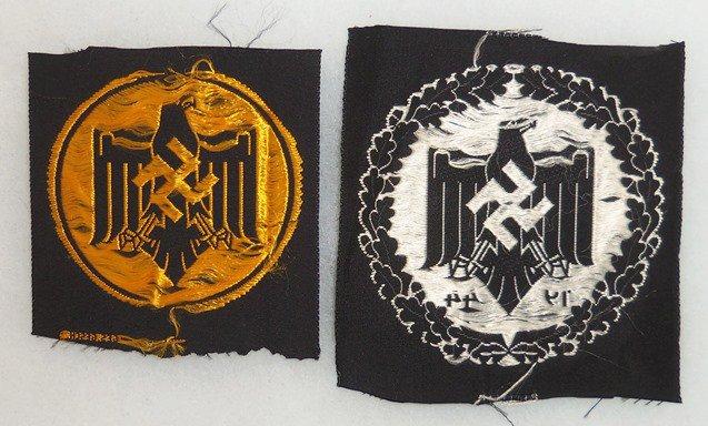 2 pcs. WW2 German Sports Eagle Sleeve Patches