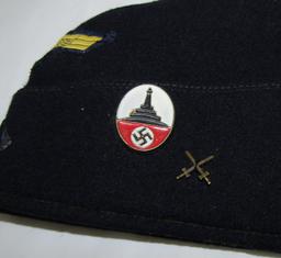 WW2 German Kriegsmarine Overseas Cap For EM-U-Boat-U67/U109 Insignia?