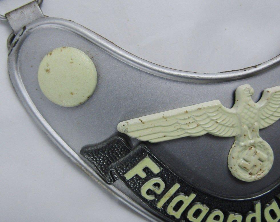 WW2 Feldgendarmerie Gorget With Vet Bring Back Provenance