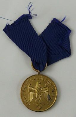 9 pcs. WW2 German Heer 12 Yr. Faithful Service Medal/Collar Insignia/Cap & Breast Eagle