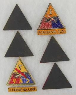 7 pcs. WW2 US  Armored Division Insignia