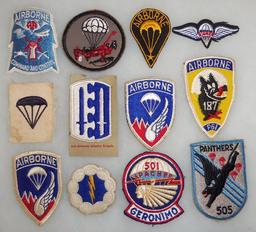 12 pcs. Misc. US Airborne Patches