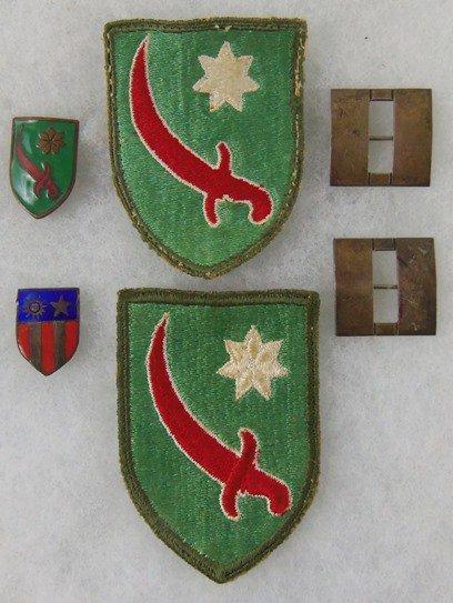 6 pcs. WW2 US Army Persian Gulf Patches-Insignia/CBI DI/Captain Ranks