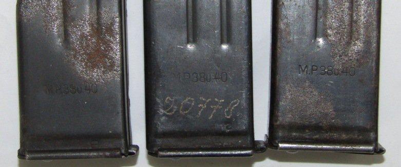 3pcs-WW2 MP 38/40 Machine Gun Clips-kur 43' Dated
