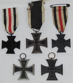 5pcs-WW1 German Next Of Kin Honor Medals-Iron Crosses 2nd Class